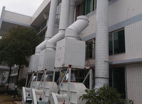 上饒鄱陽縣（xiàn）工業園鞋廠飛廢氣處理安裝案例